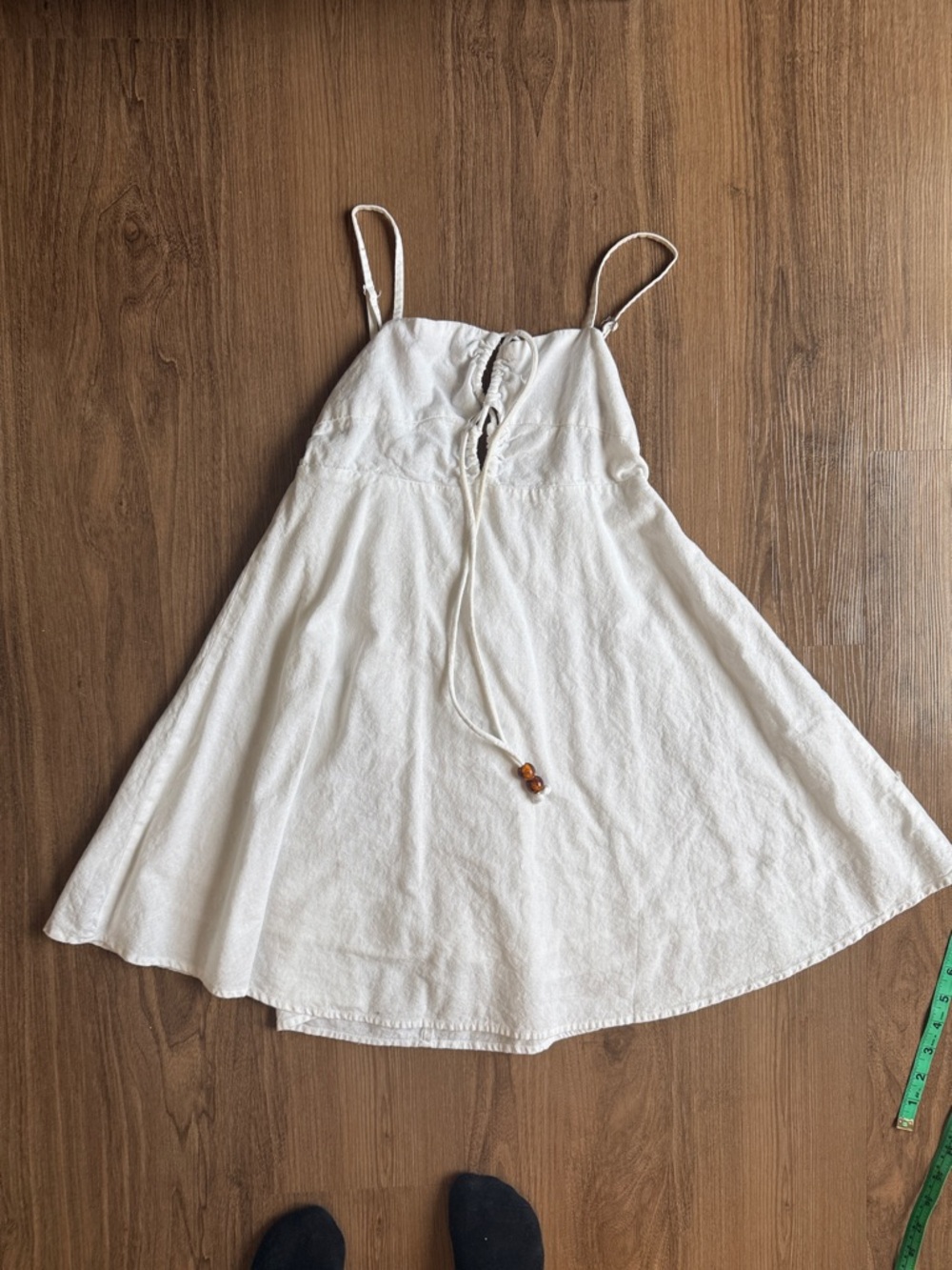 Cotton Linen White Dress Cotton On US 4